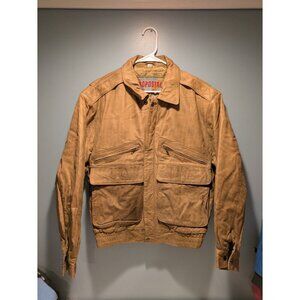 Vintage Distressed Aviator Aeropostale 1925 Men's Leather Bomber Jacket Size 42